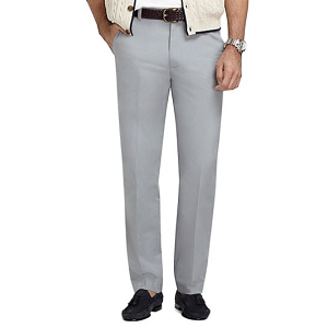 Clark Fit Supima Cotton Poplin Pants - Grey